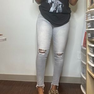 Grey  ankle stretch pants